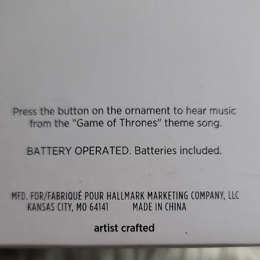 Hallmark Keepsake Game of Thrones Iron Throne Ornament  2022